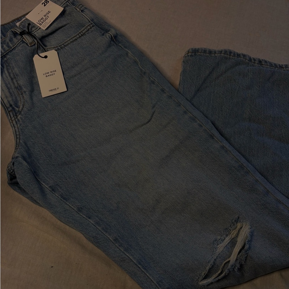 Forever 21 Light Blue Ripped Jeans